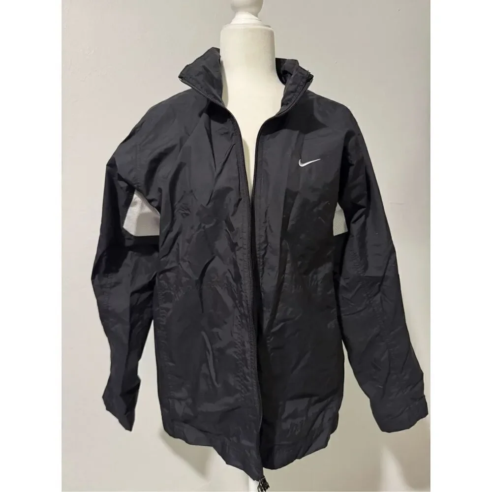 Nike black windbreaker jacket s